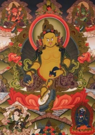 西藏【敏珠林寺】 <財運寶瓶> 五姓財神薈萃珍貴寶瓶 上師加持