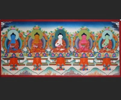 西藏【敏珠林寺】一級藏香(五智圓滿集聚)豐富資量集聚香 (黃咖啡色盒裝)
