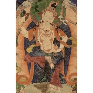 西藏【達瑪茹手鼓法器】西藏手鼓法器 達瑪茹 嘎巴拉手鼓 桑木羊皮 斷法修持
