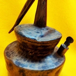 印度老銅油燈 老銅器 古銅老件擺飾