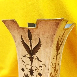 印度仿舊 鍛鐵手工彩繪 花器 鍛鐵容器 四面手工彩繪 老鐵藝術 異國風
