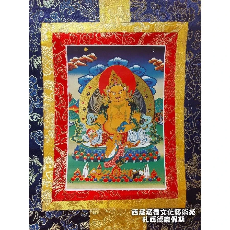 西藏【迷你精緻燙金藝術小唐卡】贈送 楚布寺藏香兩小把