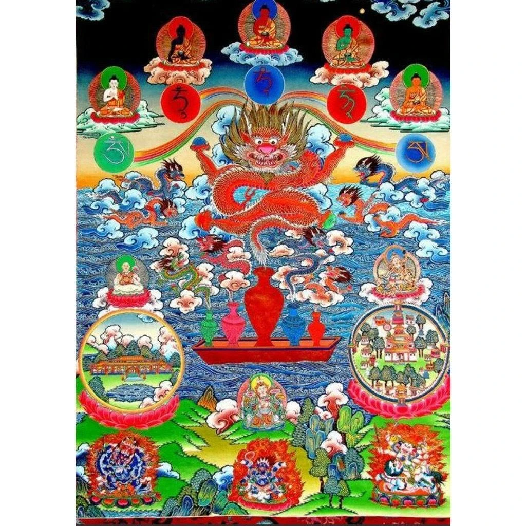 西藏【桑耶寺】<龍王寶瓶>供養龍王~風調雨順~龍神地母歡喜的龍王薈萃寶瓶~息災財富能量聚集