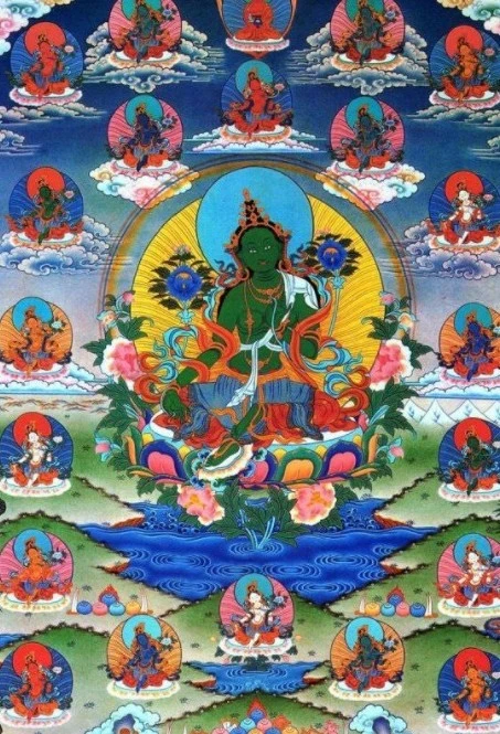 【西藏楚布寺藏素香】 <綠度母安神淨化助眠塔香>