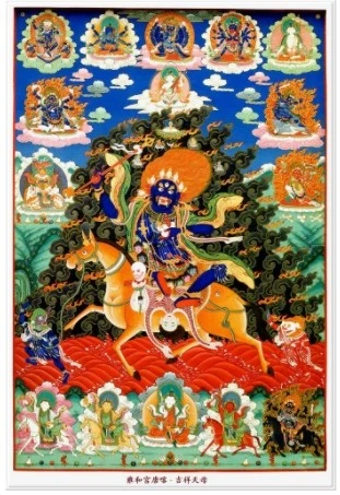西藏【札塘寺】 <降魔薰香粉(吉祥天母.獅面母.喇呼拉三合一降魔驅邪強力除障)> (黃包 / 橘包)