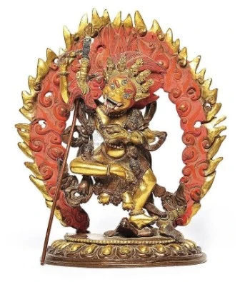 西藏【昌都吉祥貢則寺(薩迦派)】 獅面空行母紅露薰香粉(綠葉部分)