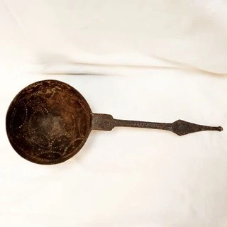 印度老鐵 手工鐵勺 (老件) 可當置物花器 擺設鐵勺