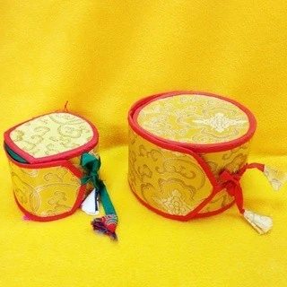 西藏【達瑪茹手鼓法器】西藏手鼓法器 達瑪茹 嘎巴拉手鼓 桑木羊皮 斷法修持