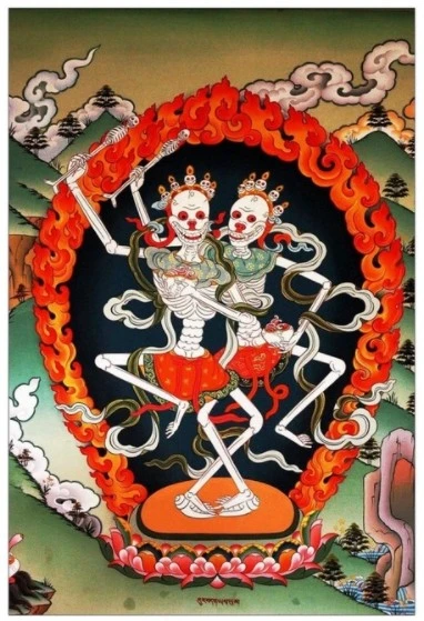 西藏拉薩【格日桑丹林寺】 藏秘香粉 (瑪吉拉尊空行智慧母施身法加持)拉薩娘熱山上的空行母寺院製作