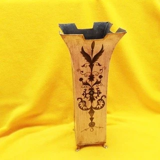 印度仿舊 鍛鐵手工彩繪 花器 鍛鐵容器 四面手工彩繪 老鐵藝術 異國風