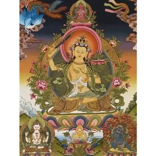 西藏【文殊心咒七彩經幡旗風馬旗】祈願智慧般若 隨風昇揚