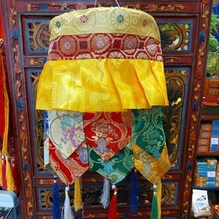 西藏【藏式五彩經筒勝利幢】 吉祥幢幡五彩掛飾(蓬勃發展 事業成功 )一對計價 (兩款可選)
