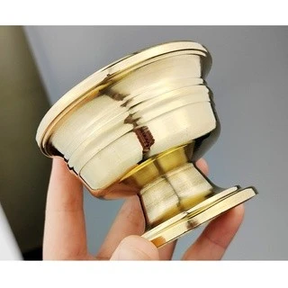 西藏【藏式黃銅供水杯】 美觀實在 (有杯腳座加厚型) (中 / 小)