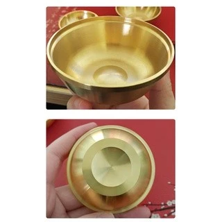 西藏【八吉祥供水杯】 ​黃銅光面佛供水杯(平底) 共五款