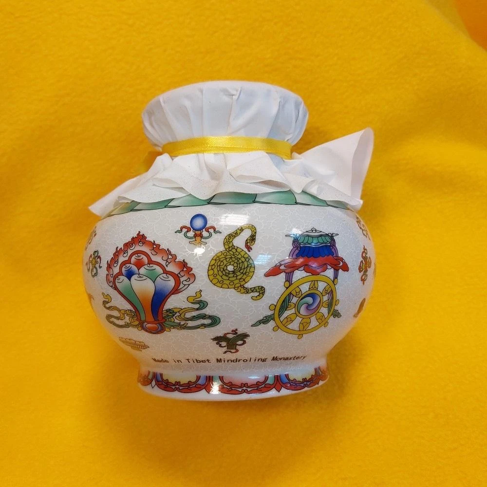 西藏【敏珠林寺】 <龍王寶瓶> 招財進寶的龍王薈萃寶瓶 增福報喜富足