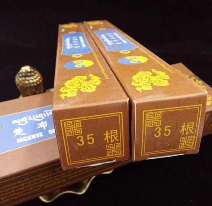【西藏楚布寺藏香】<楚布寺定力舒緩香>獅面空行母 定力舒緩平衡藏香(咖啡盒2小盒裝)