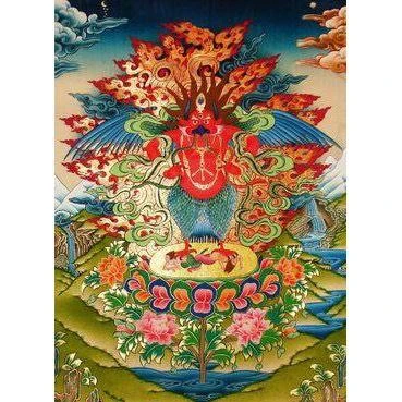 西藏【色登寺】 大鵬金翅鳥熏香粉 色登寺丹真絨布仁波切加持(助消除違緣 惡障淨除)