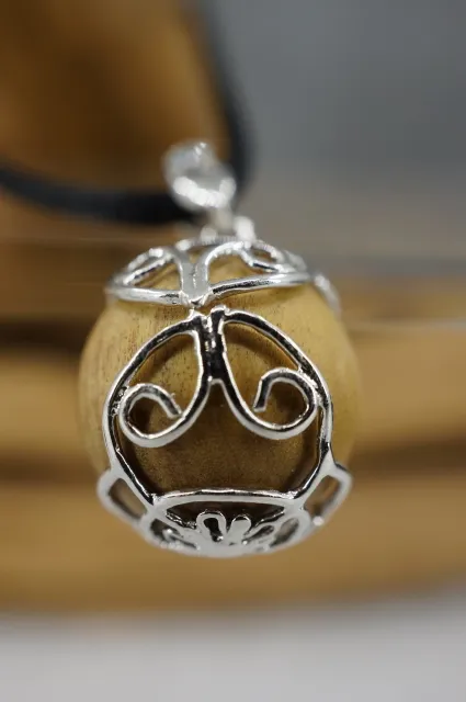 印尼老山檀香16mm包銀項鍊(全包)