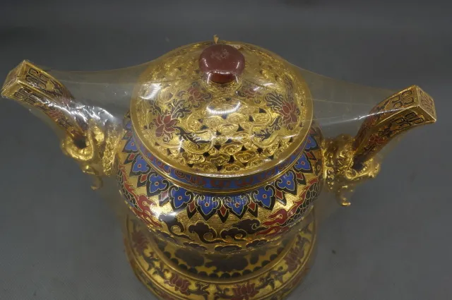 鎏金雙龍淨廬 3寸8