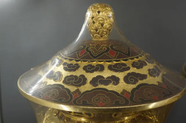 鎏金神社燈 7寸6