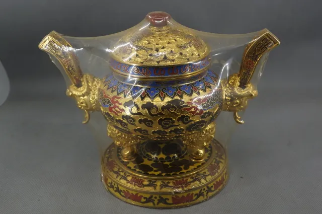 鎏金雙龍淨廬 3寸8