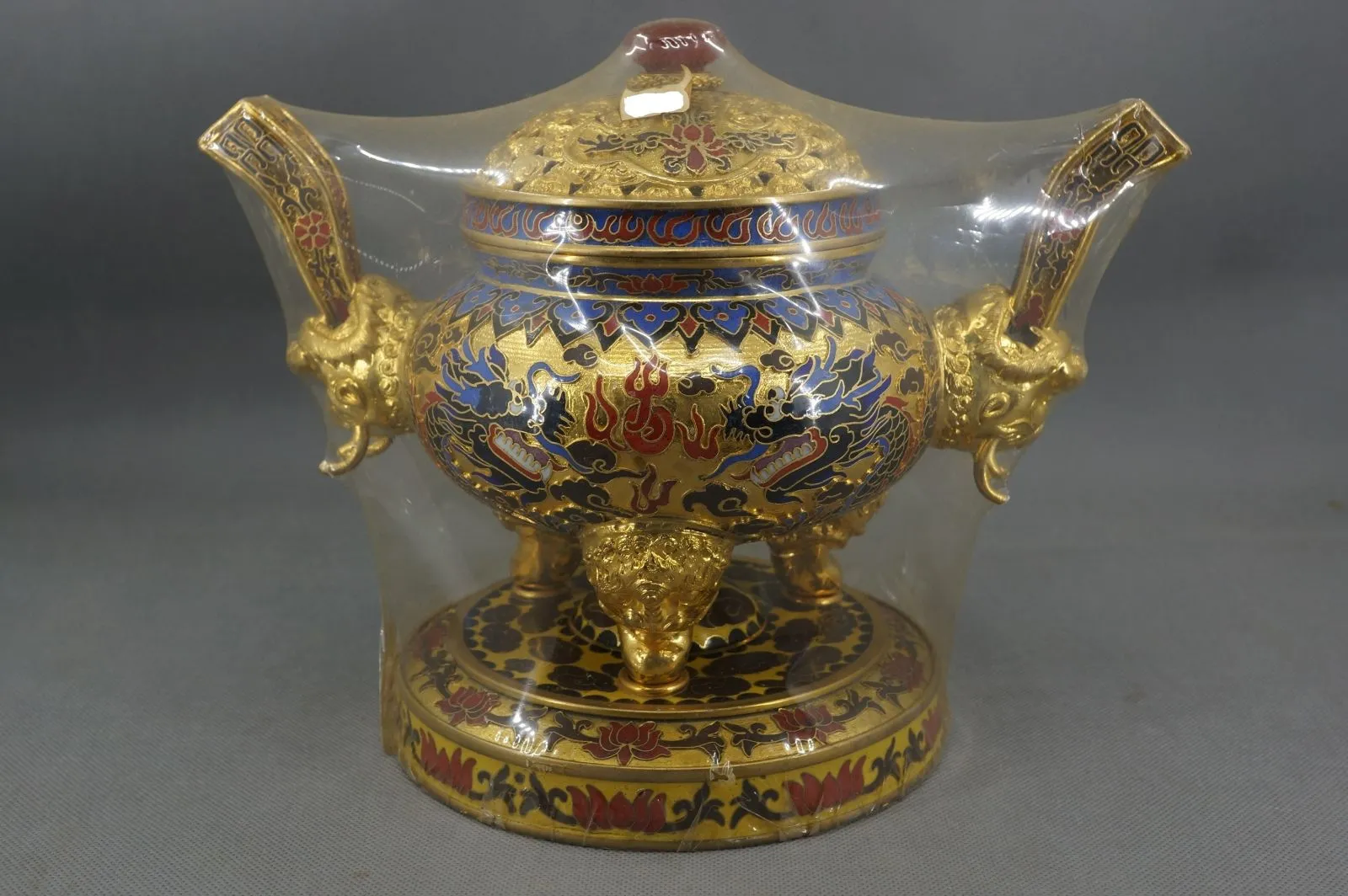 鎏金雙龍淨廬 3寸8