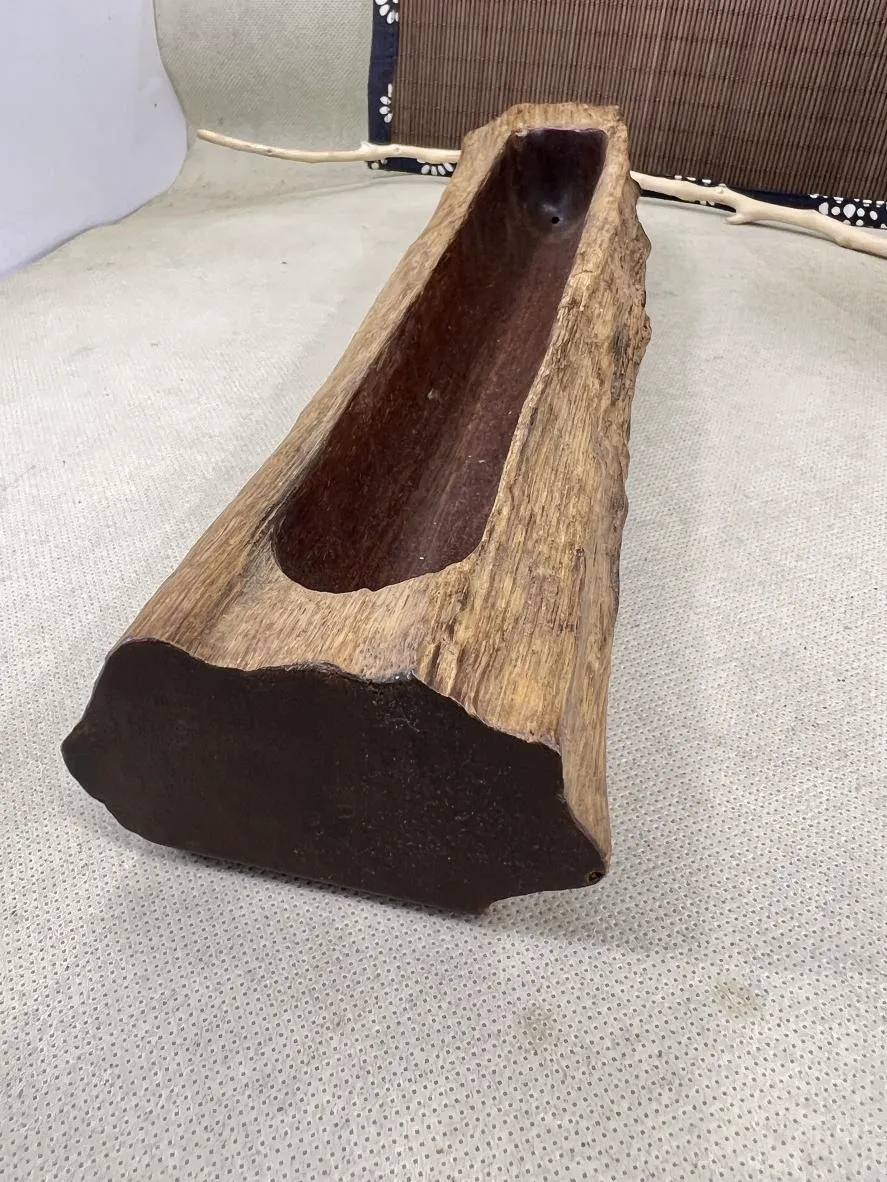 風化花梨木臥香爐