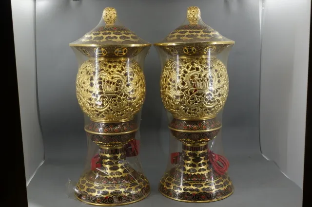 鎏金神社燈 7寸6