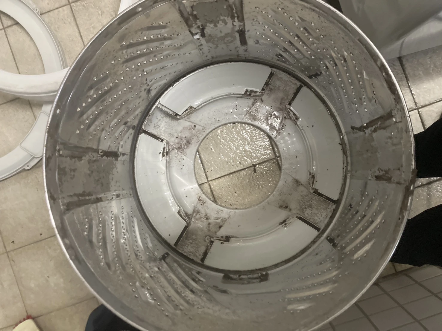洗衣機清洗前後照