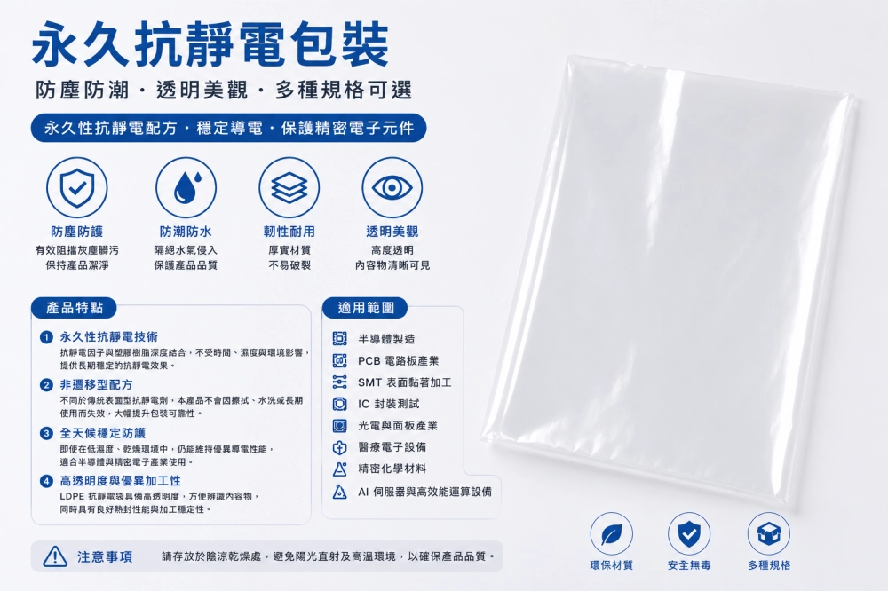 永久抗靜電包裝袋