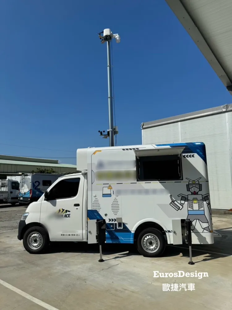 環保空氣品質監控車車體改裝與升降監測設備