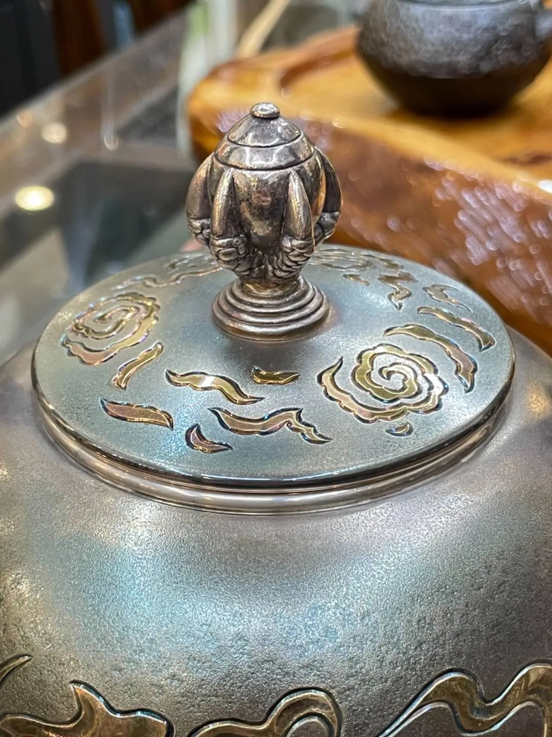 光則作 雲龍鎏金純銀湯沸 全球限量款