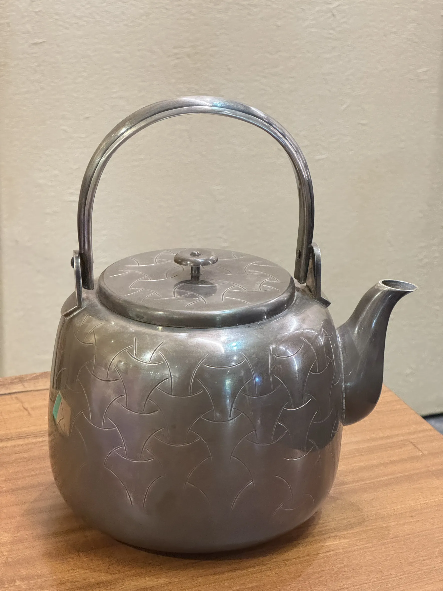 昭和時期 利修形純銀湯沸