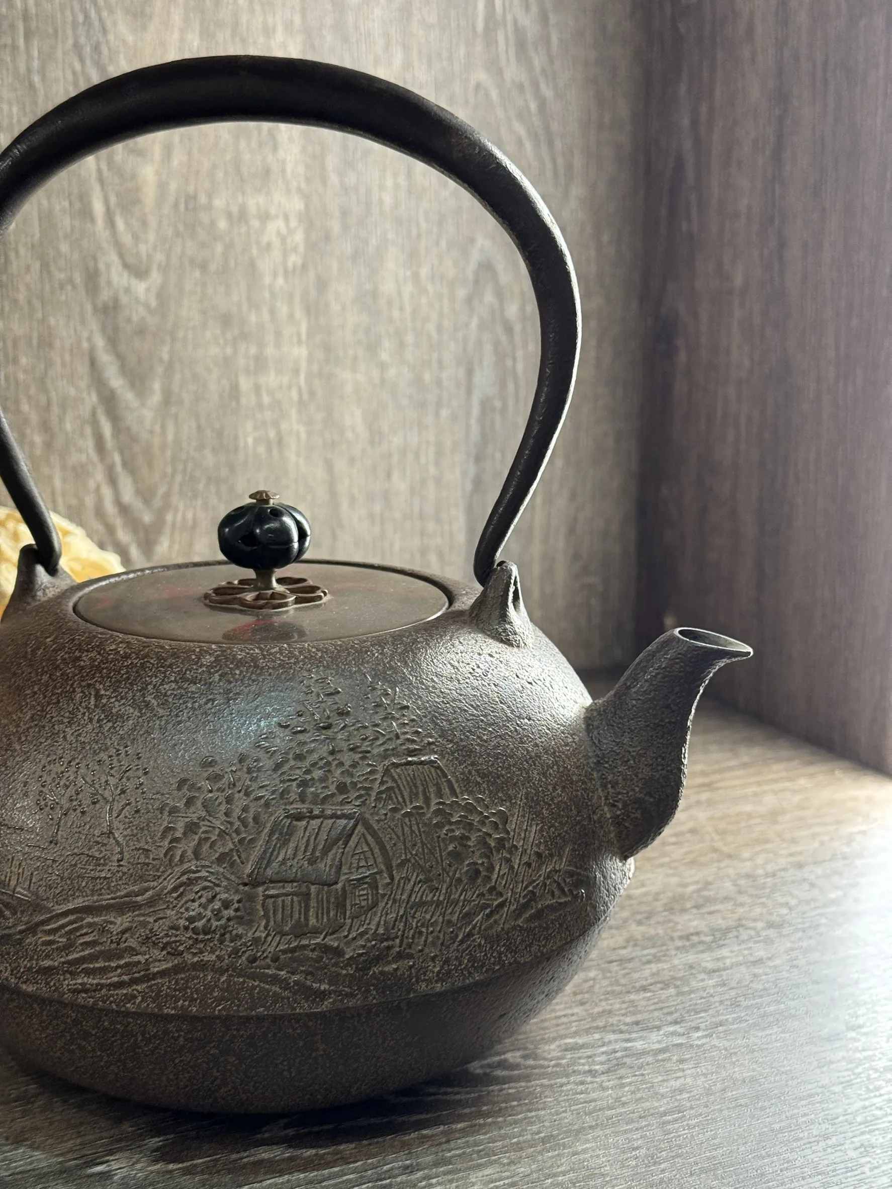 山水家屋 紫斑銅蓋 金森紹榮 砂鐵壺