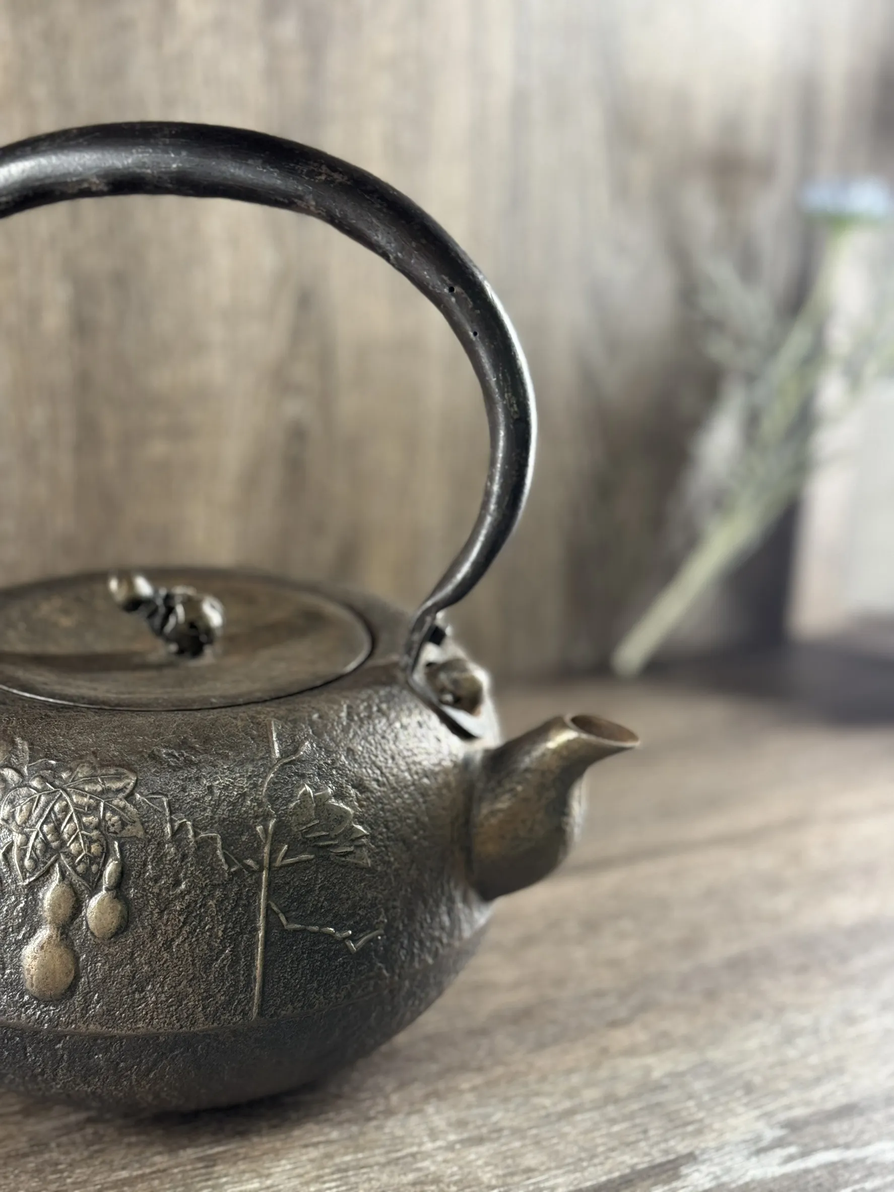 秀山作 瓢瓜葫蘆砂鐵壺