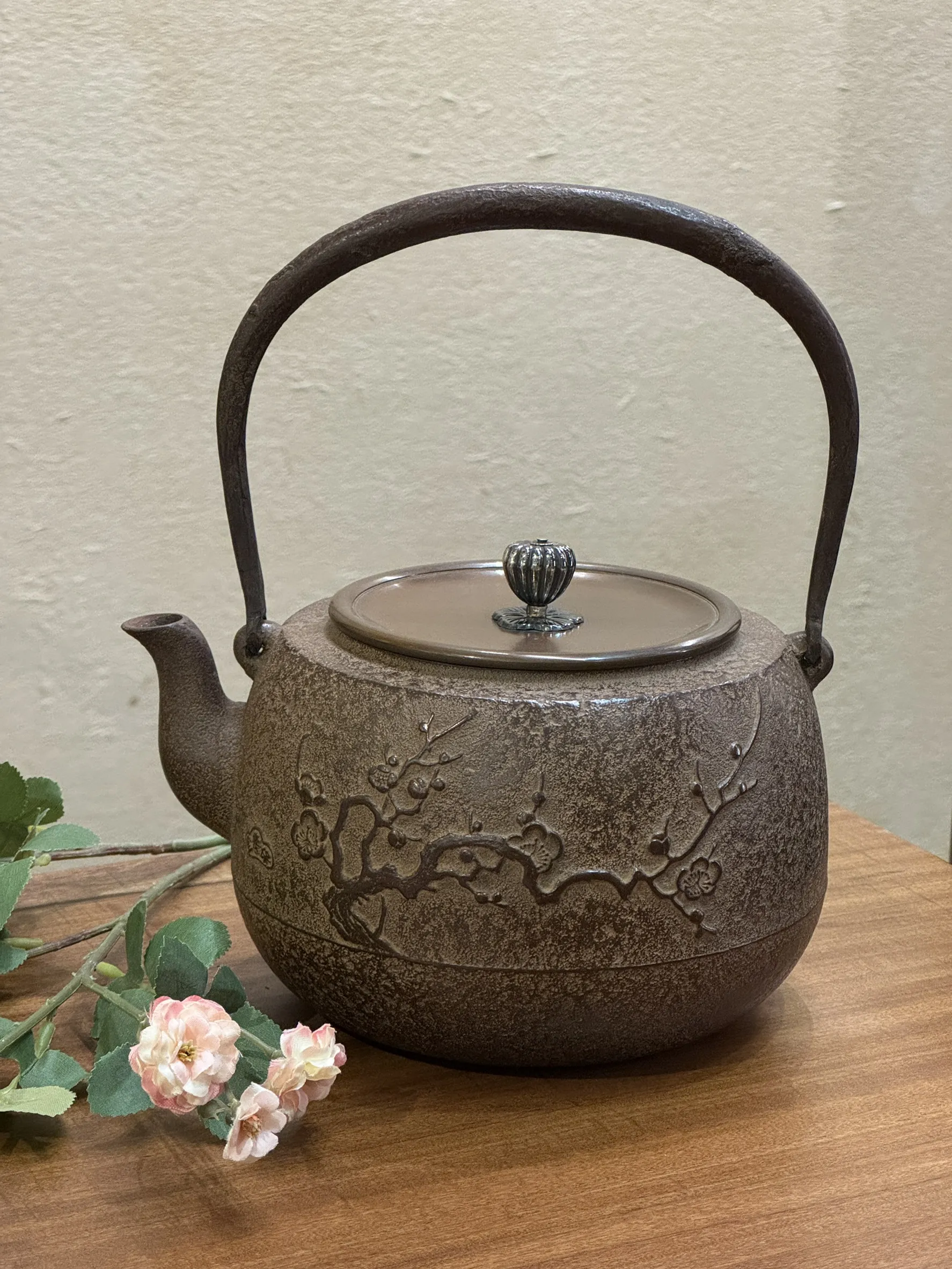 梅花紋 保壽堂 老鐵壺