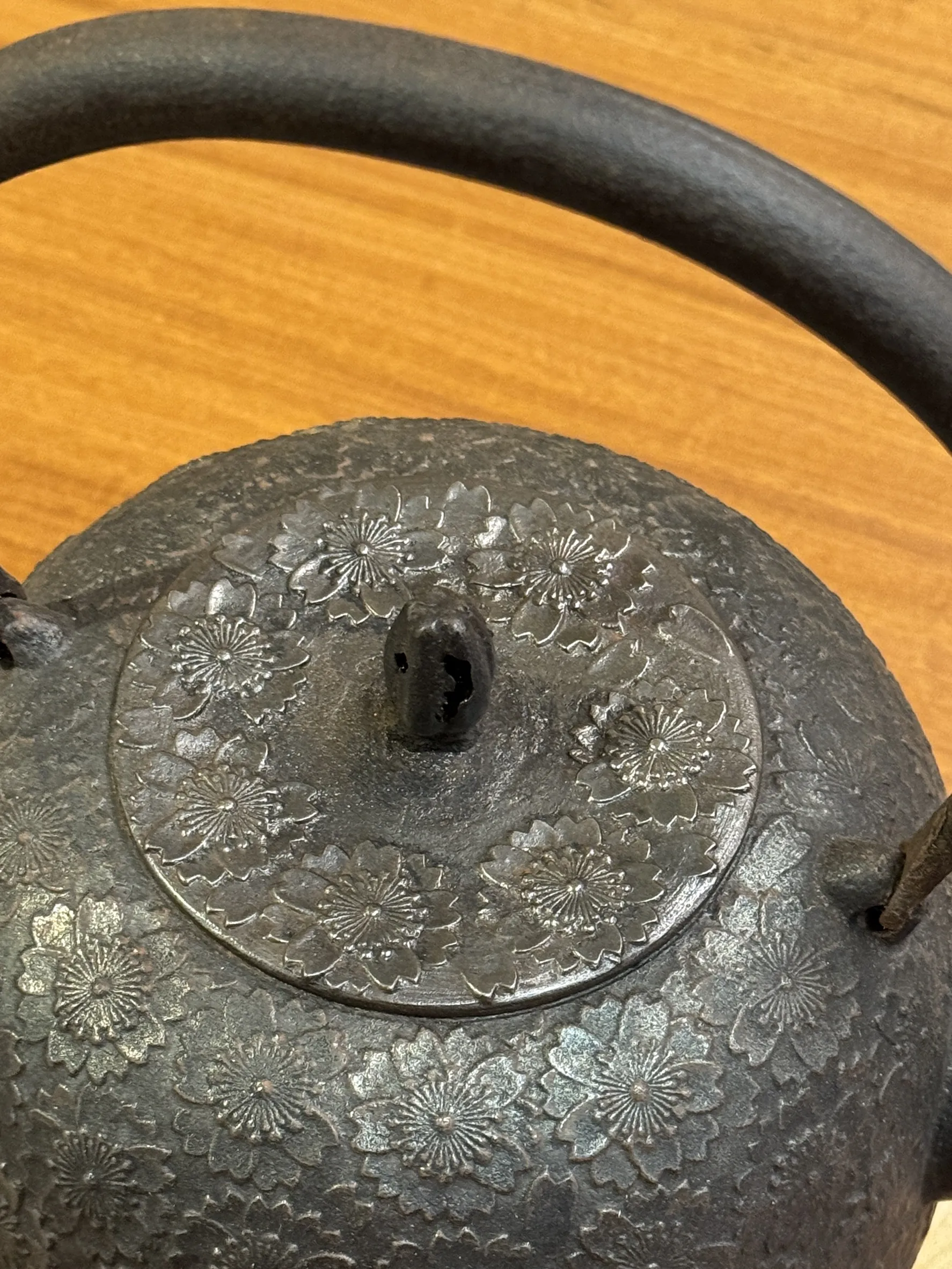 照光堂 棗型櫻滿開老鐵壺