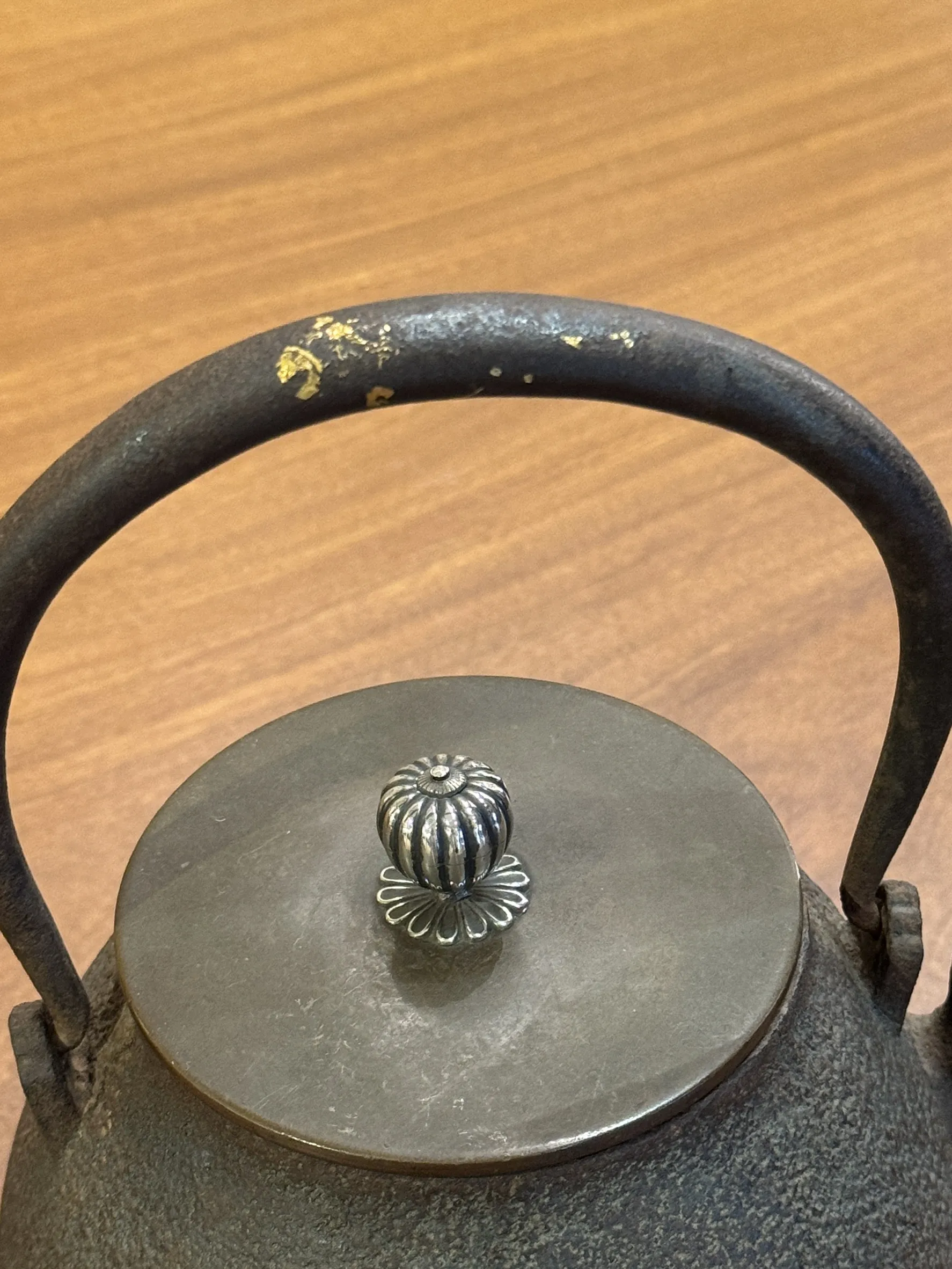 金壽堂四代雨宮 長閑型 銀摘金把