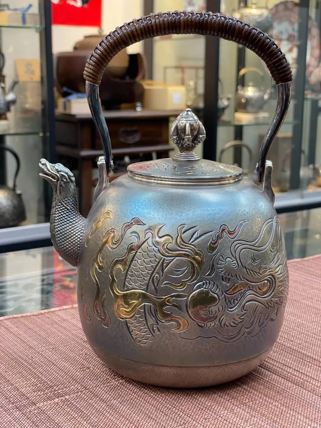 光則作 雲龍鎏金純銀湯沸 全球限量款