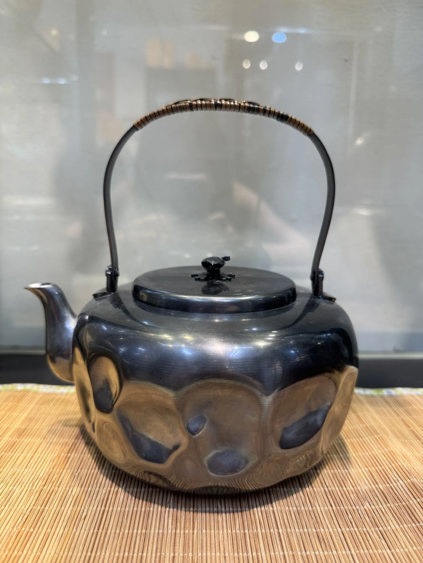 大正時期 大槌目 金銀雕花把 湯沸