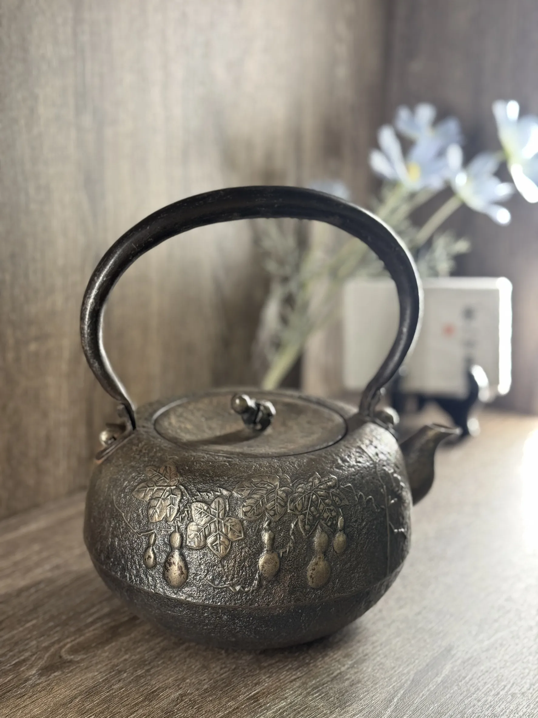 秀山作 瓢瓜葫蘆砂鐵壺