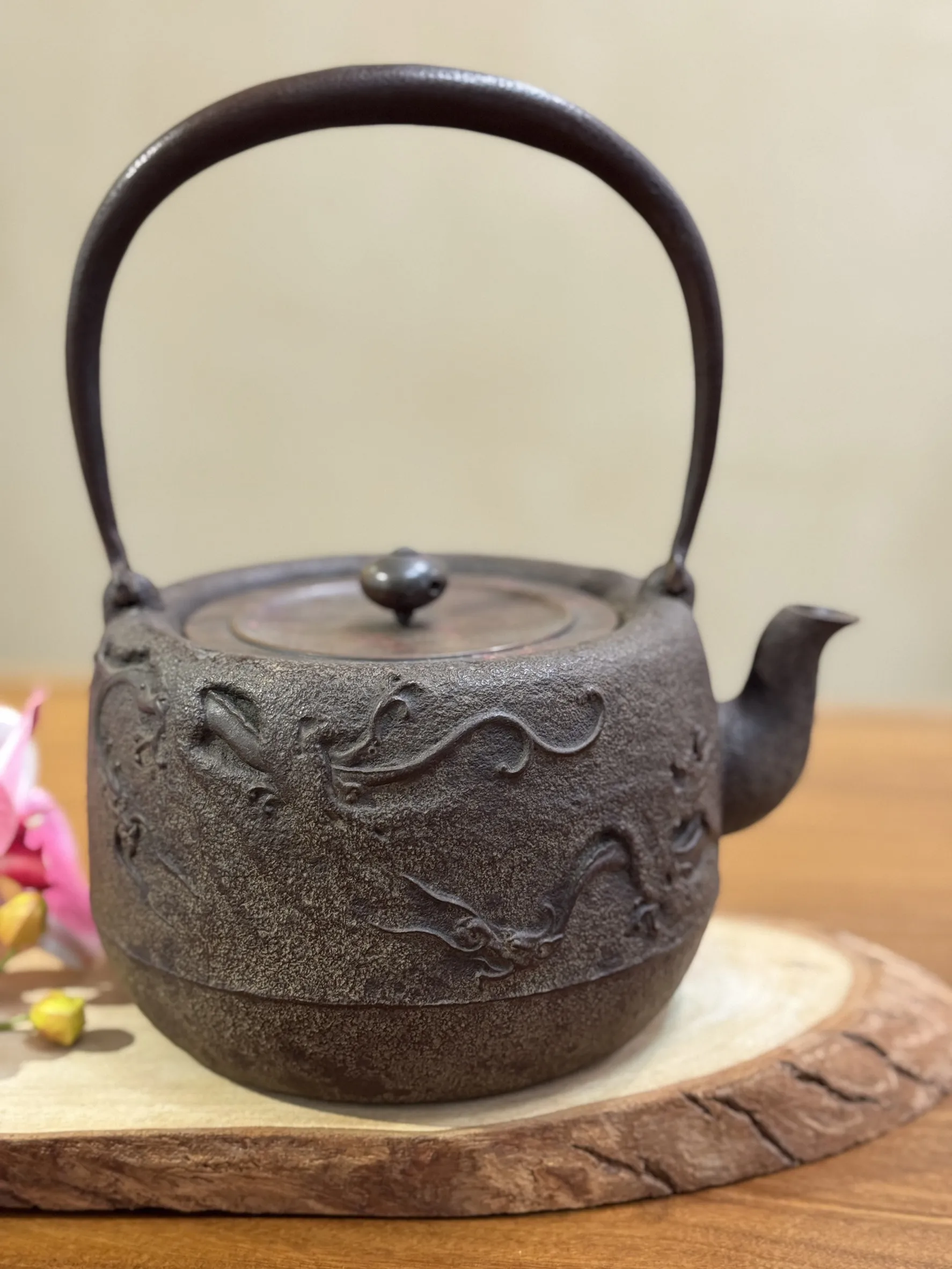 正壽堂 道安型 雲龍紋鐵壺