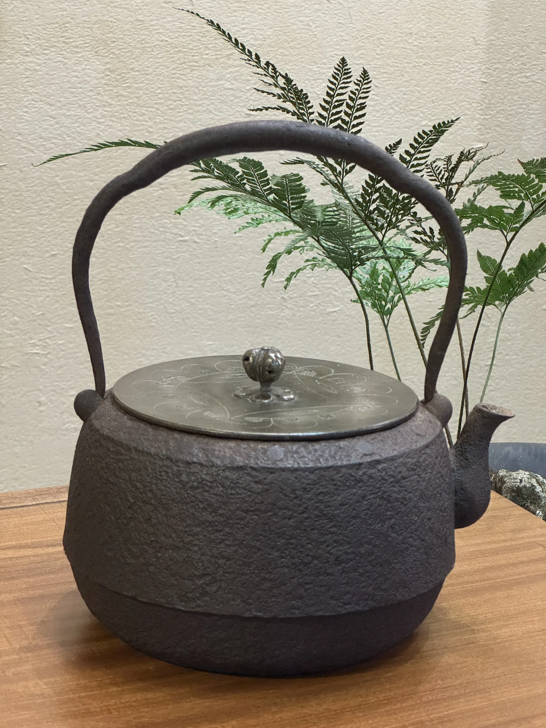 金龍堂作 錯銀蓋 太鼓紋