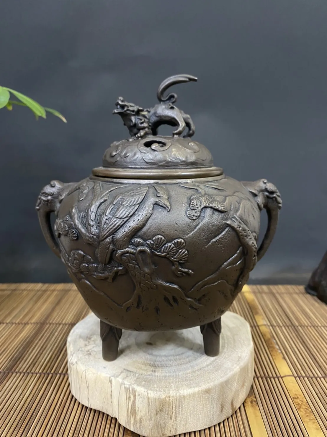 松鶴延年 招財貔貅香爐