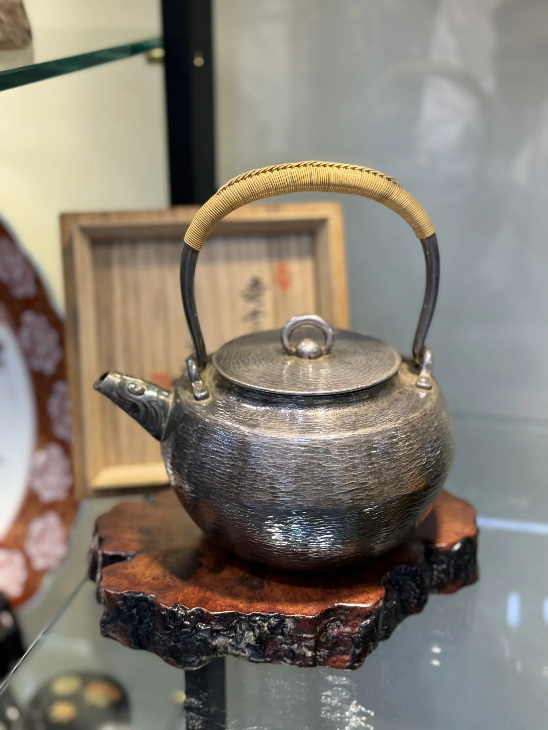 四世藏六造 龍首盉式純銀湯沸