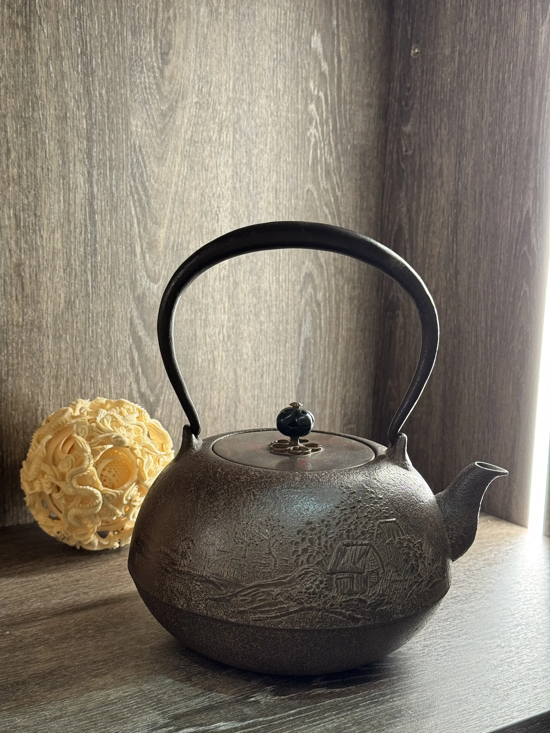 山水家屋 紫斑銅蓋 金森紹榮 砂鐵壺