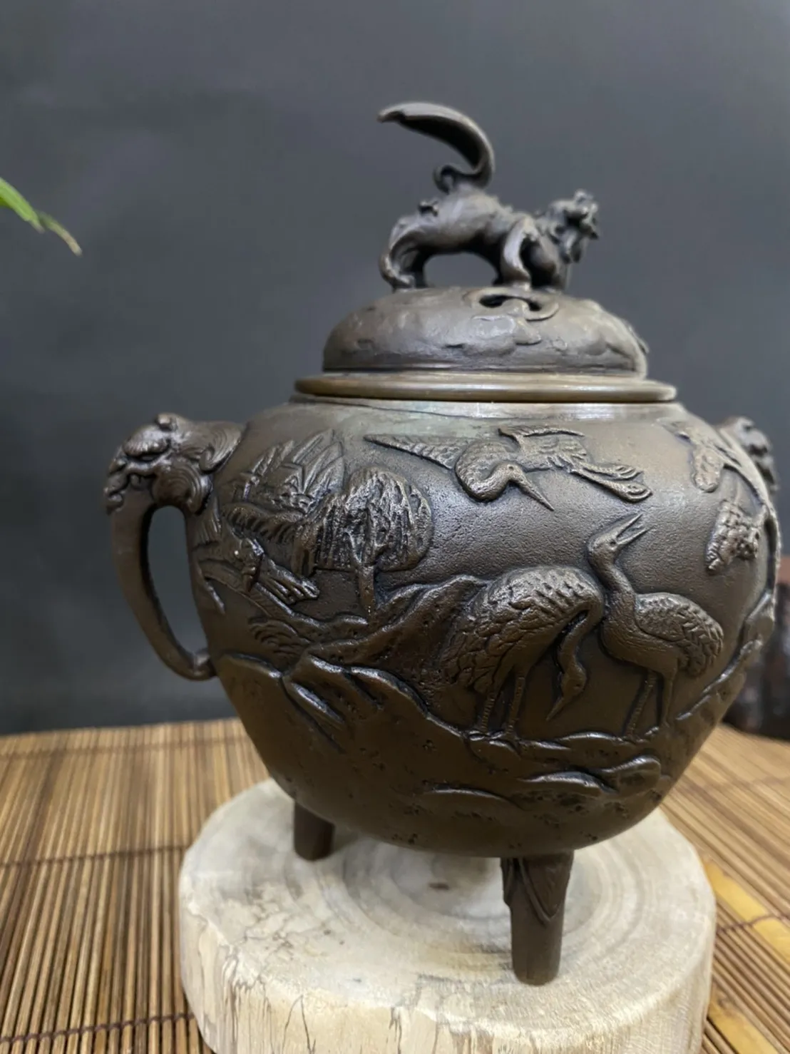 松鶴延年 招財貔貅香爐