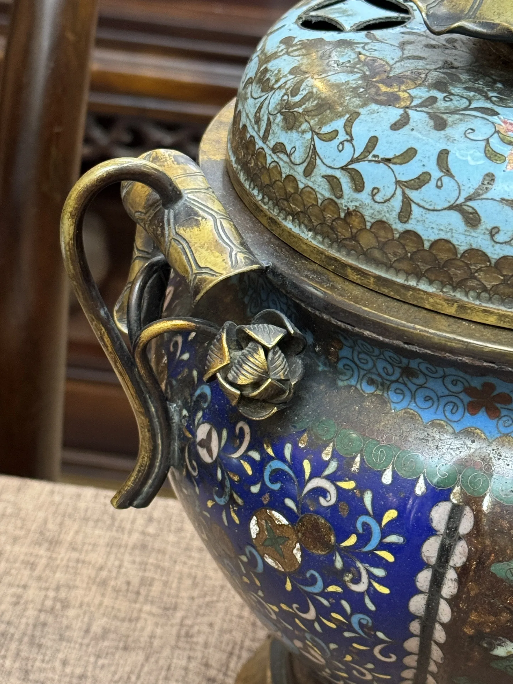 明治時期 七寶大香爐