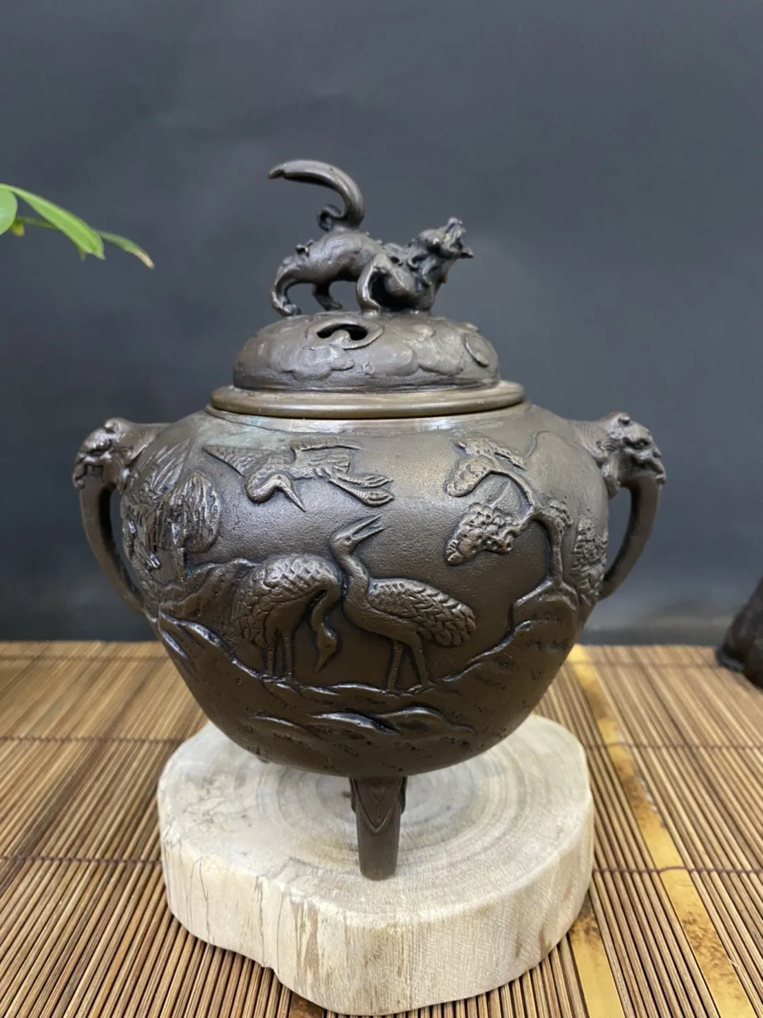 松鶴延年 招財貔貅香爐