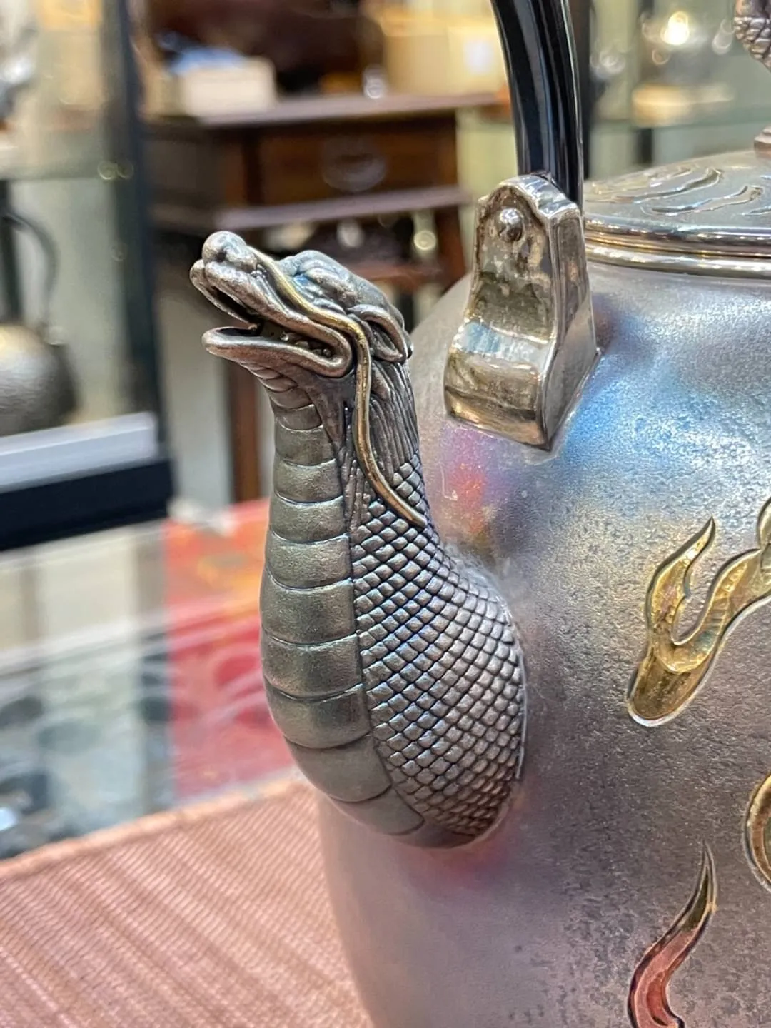 光則作 雲龍鎏金純銀湯沸 全球限量款